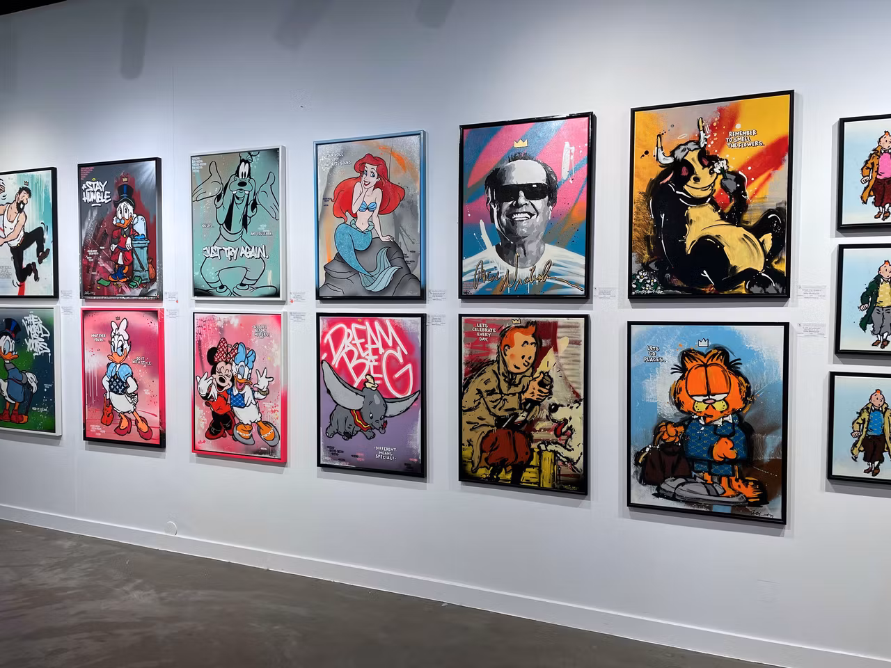 Let’s go places, Blandteknik på duk av Mike Blomqvist, 83x63 cm