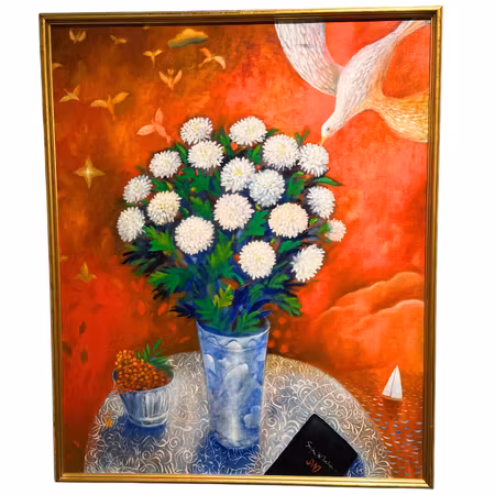 Copy of "Stilleben till havs" Olja på duk av Stefan W. Igelström 84x104 cm