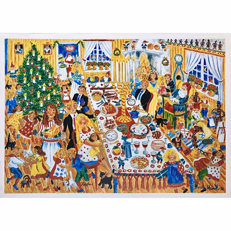 "Julafton" av Gunilla Mann, Konstposter, 50x70 cm