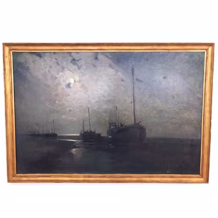 "Ingen titel" av Arvid Johansson, Olja på duk. 180x126 cm