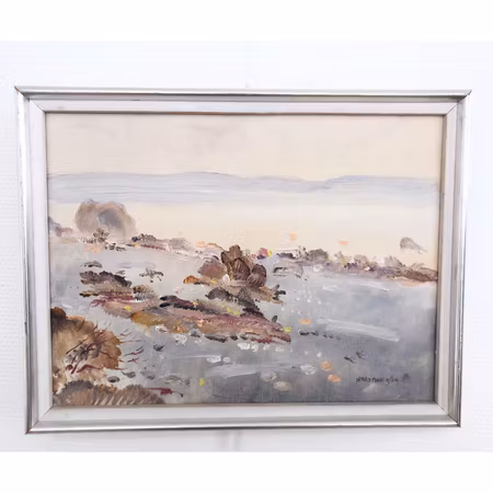 "Ingen titel" av Jerry Andersson, Olja på duk. 44x34 cm