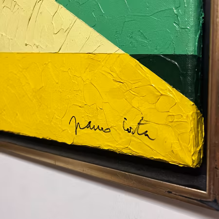 "Con il sole del nordâ" Olja pĂ„ duk av Franco Costa. 64x54,5 cm