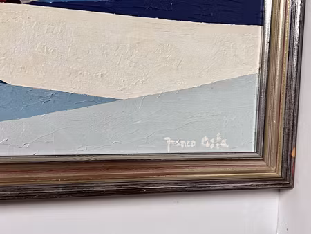 Olja på duk av Franco Costa. 63x54 cm