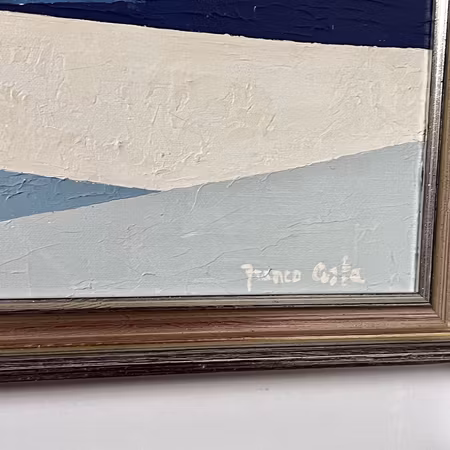 Olja på duk av Franco Costa. 63x54 cm