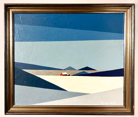 Olja på duk av Franco Costa. 63x54 cm