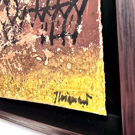 Originalmålning av James Coignard, Blandteknik på papper, 29,5x43 cm