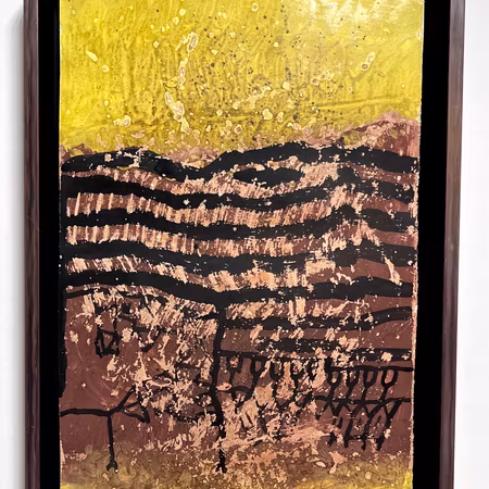 Originalmålning av James Coignard, Blandteknik på papper, 29,5x43 cm