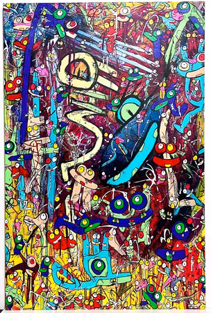 "A Spicy Taste of You" av Vhilo H. Persson. Akryl på duk 91x60 cm