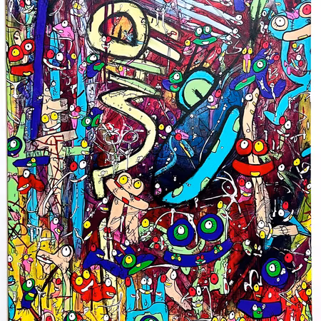 "A Spicy Taste of You" av Vhilo H. Persson. Akryl på duk 91x60 cm