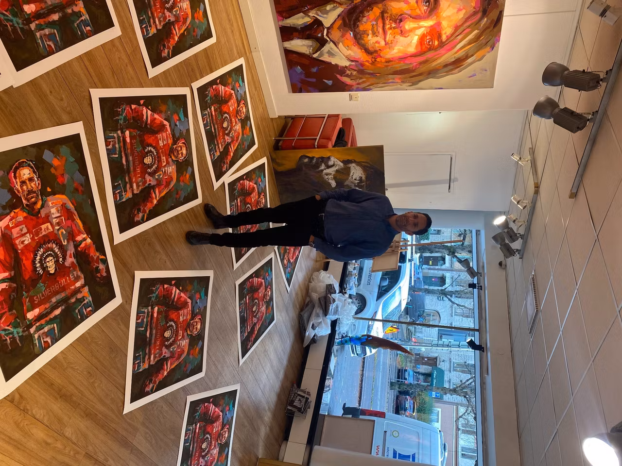 "Joel Lundqvist" Handkolorerad Art Giclée av Alberto Ramirez LEG. 90x120cm