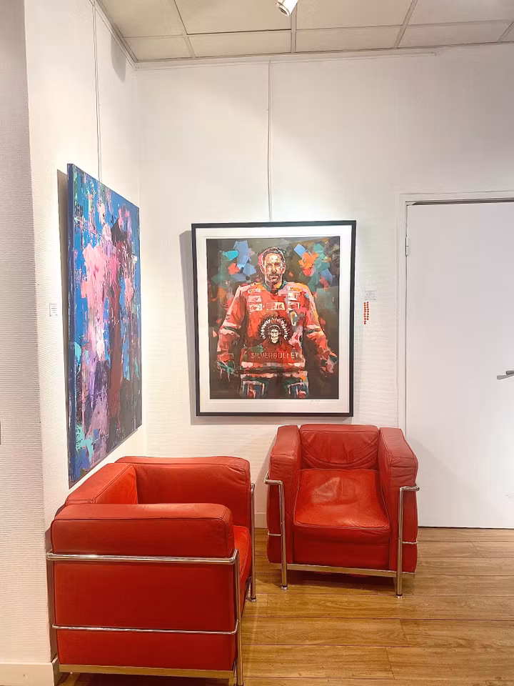 "Joel Lundqvist" Handkolorerad Art Giclée av Alberto Ramirez LEG. 90x120cm