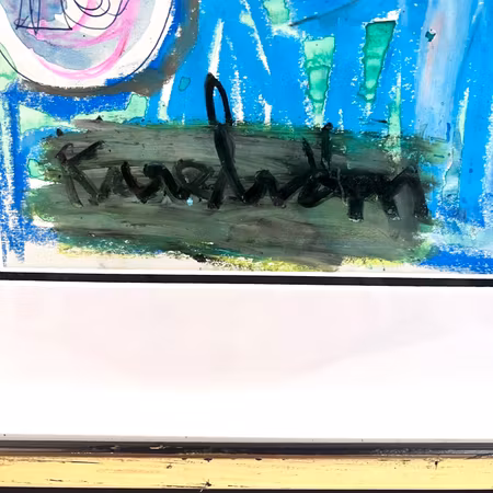 "Barnvagnen" Akvarell/Pastell av Mauritz Karström 54x71cm