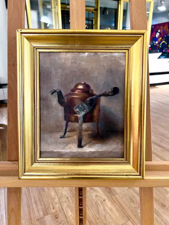 Olja på duk av Gustav Sundin. 32x36 cm