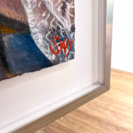 "Vår-stilleben" Akryl på papper av Stefan W. Igelström. 123x91 cm