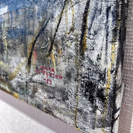 Johan Petterson. Olja på duk från 1989 "Ingen titel" 120x140cm