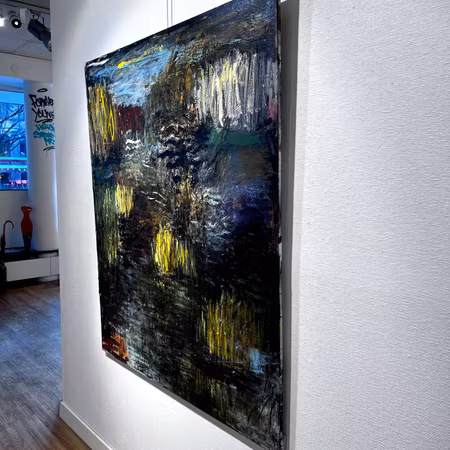 Johan Petterson. Olja på duk från 1989 "Ingen titel" 120x140cm