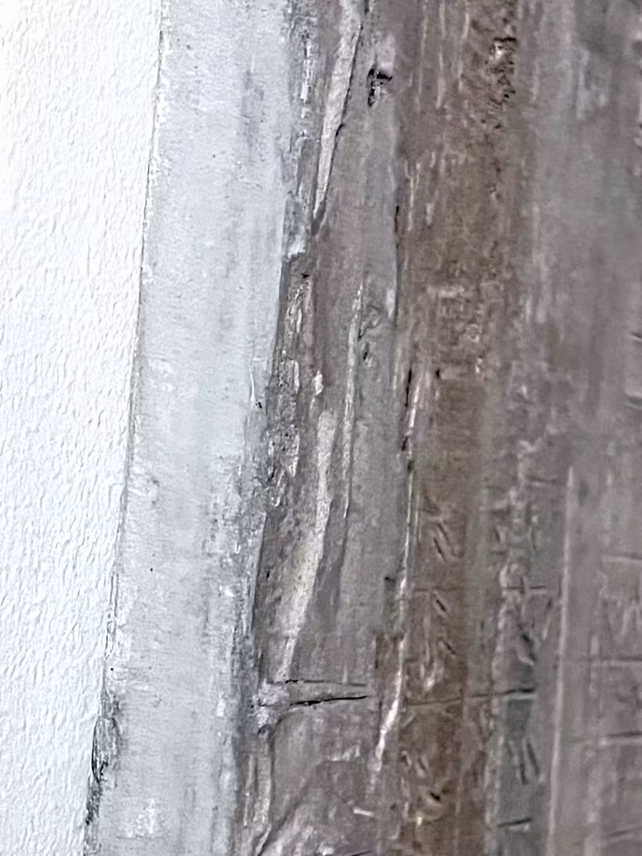 "Nineveh" Blandteknik på duk av James Cummins. 80x100cm