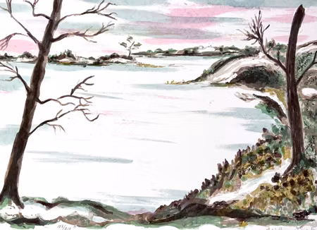Litografi av Astri Bergman Taube. 63x47,5 cm