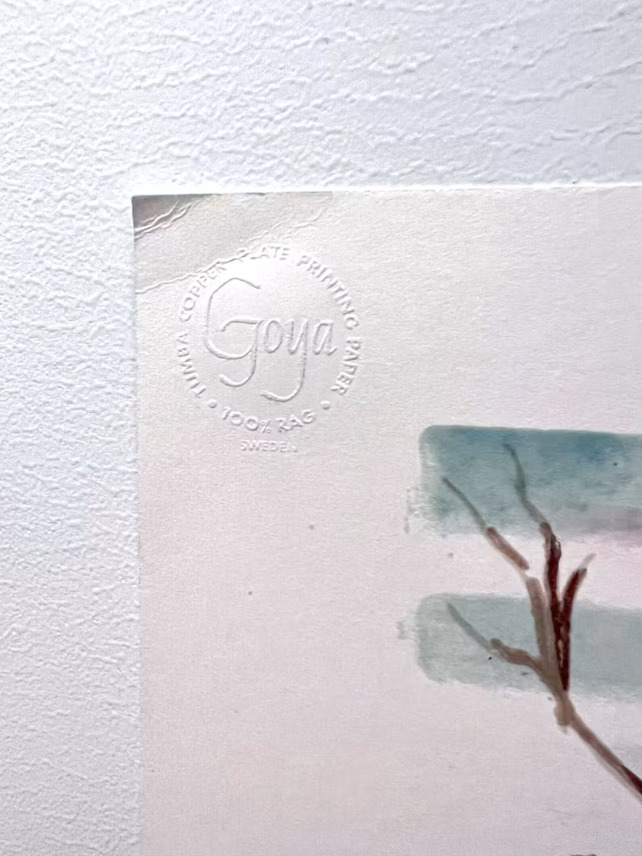 Litografi av Astri Bergman Taube. 63x47,5 cm