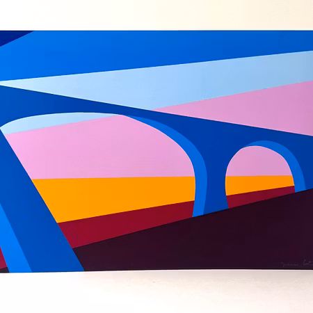 "Early going to Marstrand" Litografi av Franco Costa. 55,5x39 cm