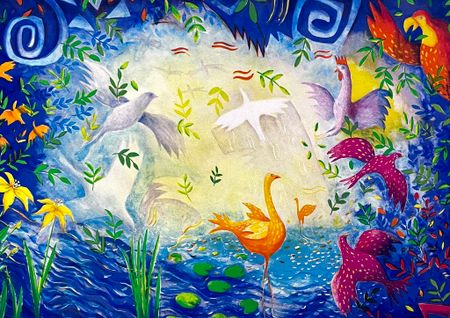 "Vårkänsla" Litografi av Stefan W. Igelström. 82x57 cm