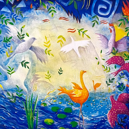 "Vårkänsla" Litografi av Stefan W. Igelström. 82x57 cm