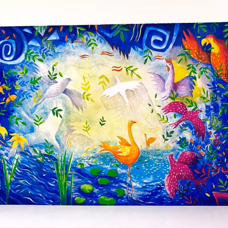 "Vårkänsla" Litografi av Stefan W. Igelström. 82x57 cm