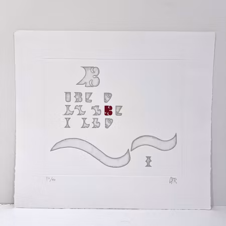 Färgserigrafi av Carl Fredrik Reutherswärd. 48x43 cm
