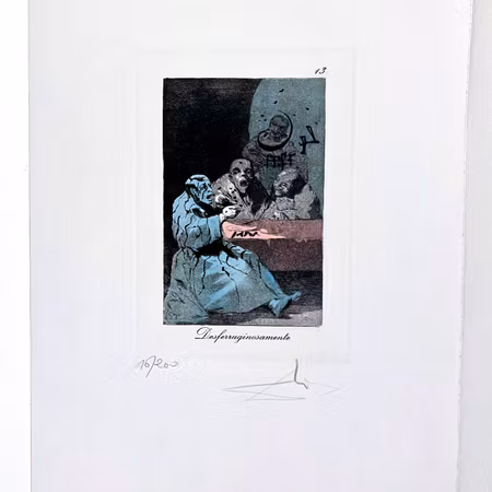 "Desferruginosamente" Färgetsning av Salvador Dali. 31,5x45 cm