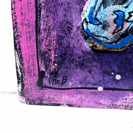 "Hästarna" av Uffe B, Akvarell på papper, 50x33 cm