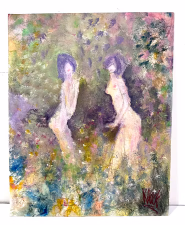 "Höst-dans" Akvarell av Kjell Dack. 19,5x24,5 cm
