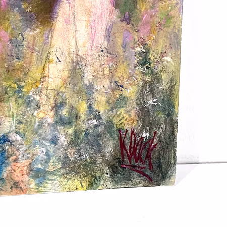 "Höst-dans" Akvarell av Kjell Dack. 19,5x24,5 cm