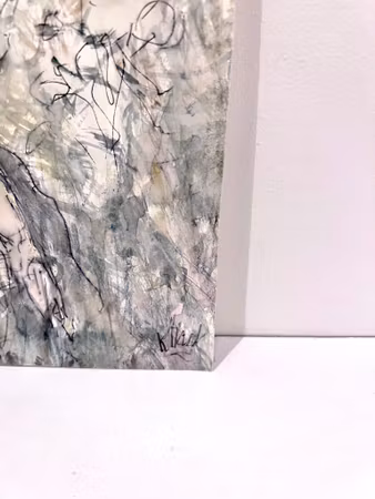 "Soldyrkan" Akvarell av Kjell Dack. 19,5x24,5 cm