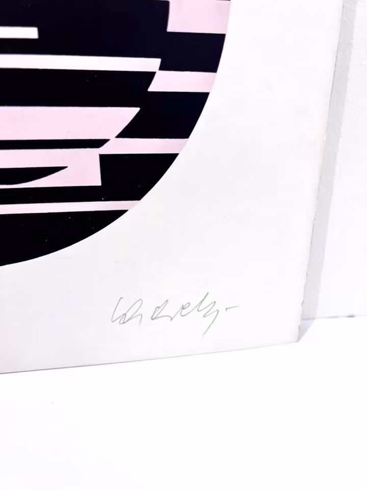 Färgseriegrafi av Viktor Vasarely. 40x46 cm