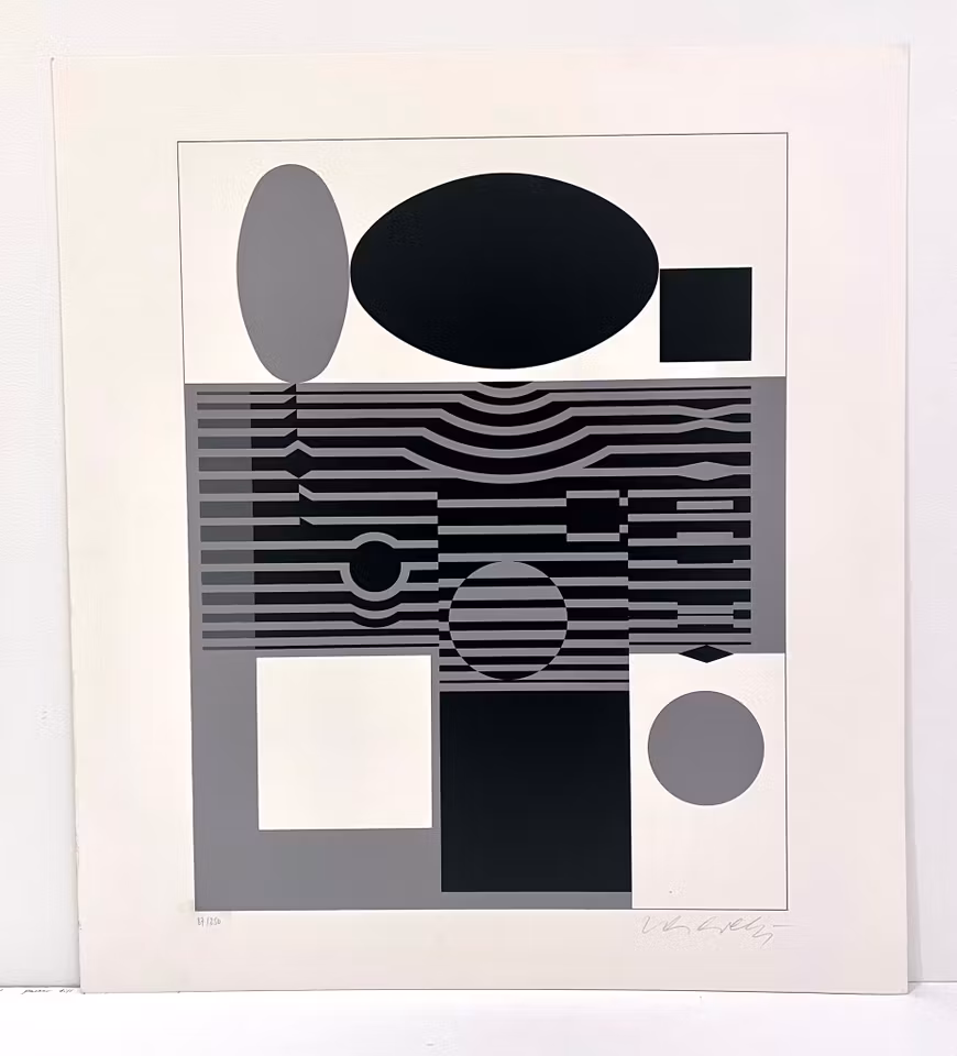 Seriegrafi av Viktor Vasarely. 50x56 cm