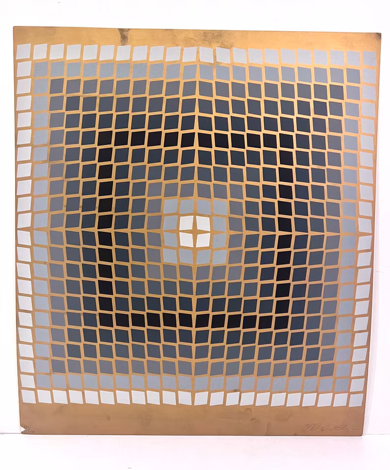 Färgseriegrafi av Viktor Vasarely. 40x46 cm