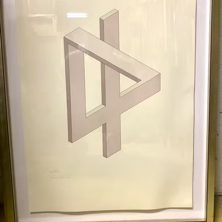 Litografi av Oscar Reutherswärd 68x90 cm