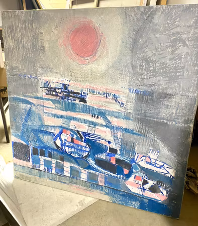 Originalmålning av Gustav Bolin. 130x130 cm
