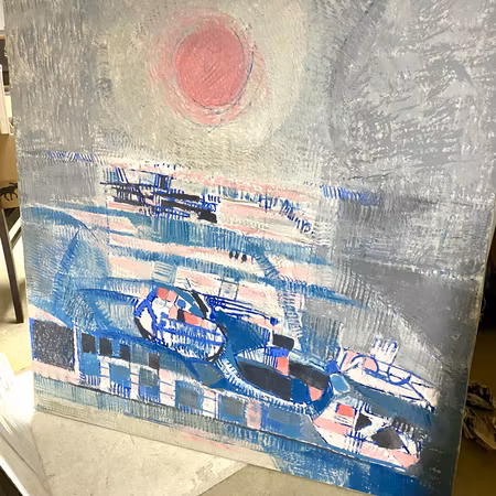 Originalmålning av Gustav Bolin. 130x130 cm