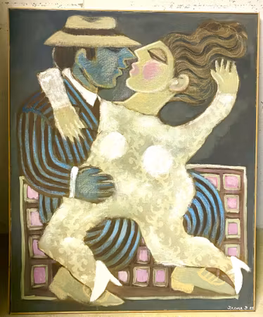 "Dans" Originalmålning av Irene D. 83x102 cm