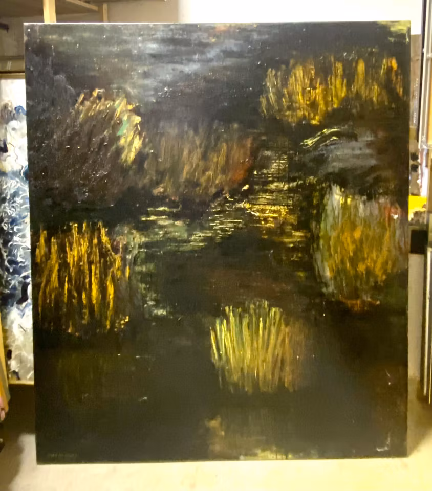 Olja på duk av Johan Petterson. 120x140 cm