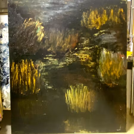 Olja på duk av Johan Petterson. 120x140 cm