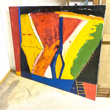 "Flört" Olja på duk av Agneta Granstad. 134x116 cm