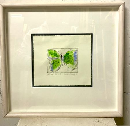 "Fjäril" Akvarell av Kerstin Berg. 37x35 cm