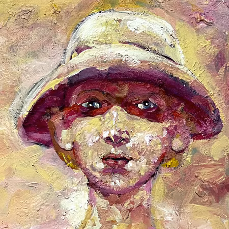 "Conversation" Originalmålning av Mensur Beslagic. 50x50 cm