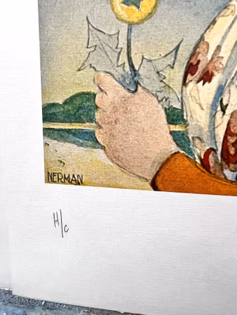 Einar Nerman, färglitografi, signerad, Ur serien "Barn"