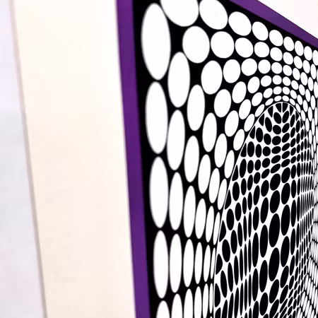 Victor Vasarely, Färgserigrafi, signerad och numrerad  "Komposition", bladstorlek 58 x 60 cm.