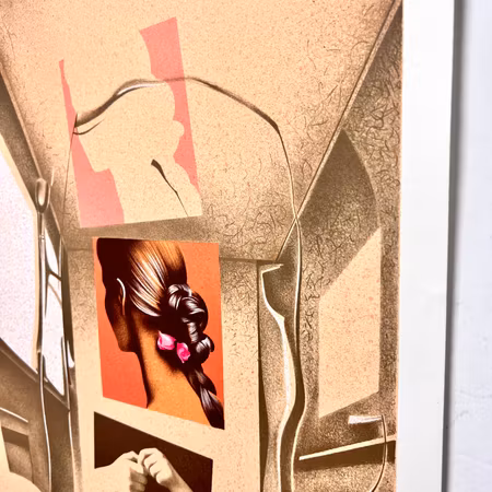 Ariel-Ben David, färglitografi, "Ängslan", bladstorlek 46x62 cm.