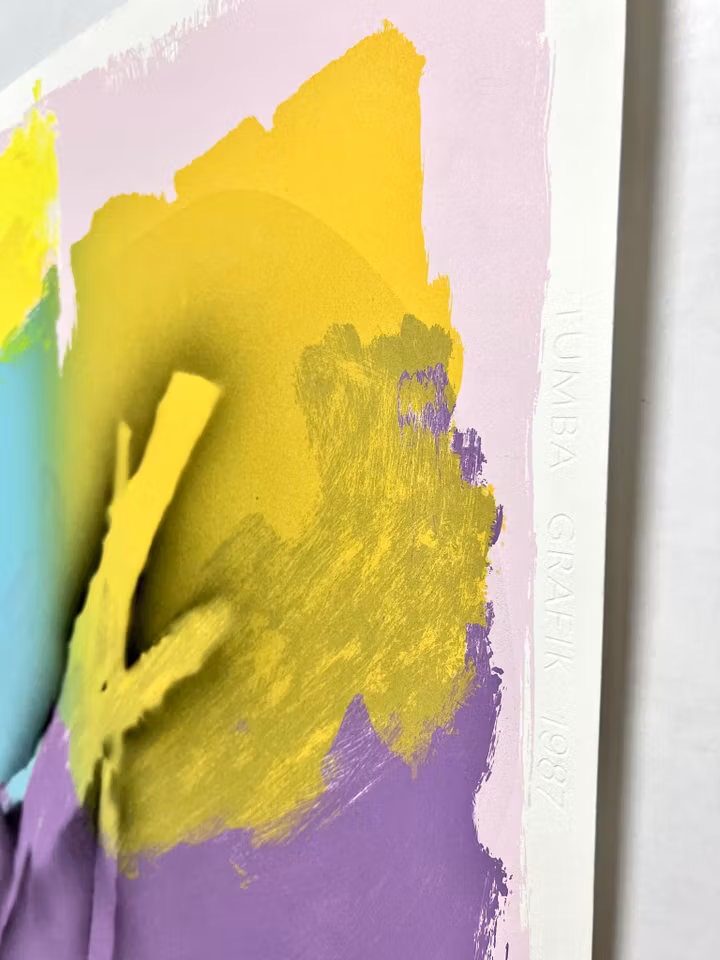 Ulf Onsberg,  färgseriegrafi, Komposition, bladstorlek 63 x 75 cm.