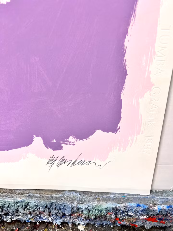 Ulf Onsberg,  färgseriegrafi, Komposition, bladstorlek 63 x 75 cm.